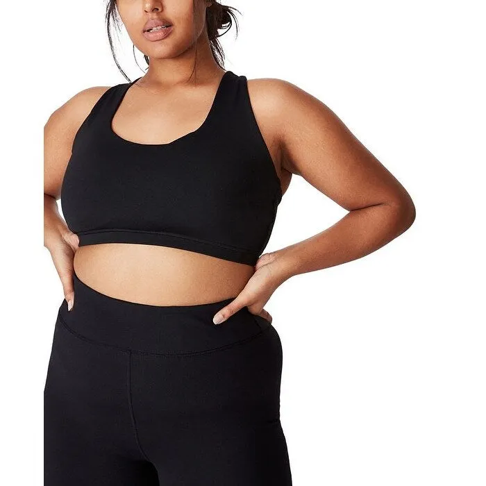 COTTON ON Women's Active Strappy Crop Top Black Size 14W sold by Zulily