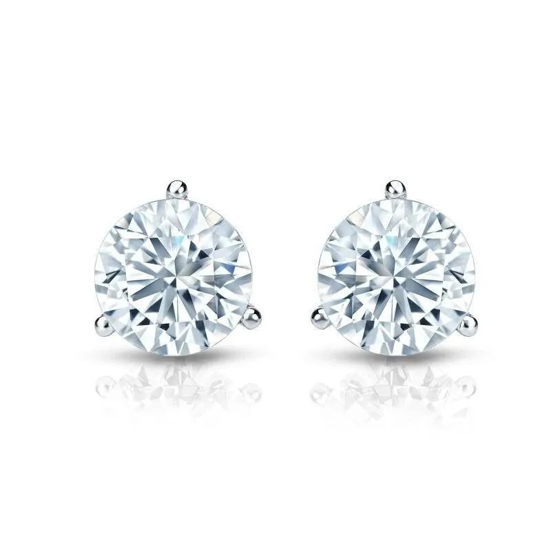 Auriya 1 1/2ctw 3 Prong Martini Set Round Diamond Stud Earrings 18kt Gold GIA Certified sold by Zulily product image thumbnail 5