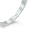 Thin 1.5MM Wedding Band in 14K White Gold sold by Zulily