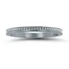 Thin 1.5MM Wedding Band in 14K White Gold sold by Zulily