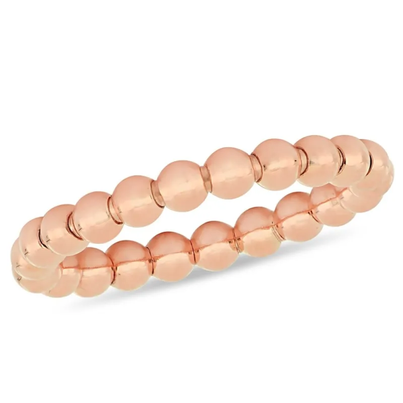 Miadora 18k Rose Gold Stackable & Flexible Beaded Ring sold by Zulily