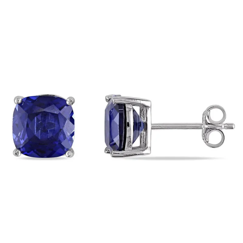 Miadora Sterling Silver Created Blue Sapphire Stud Earrings sold by Zulily