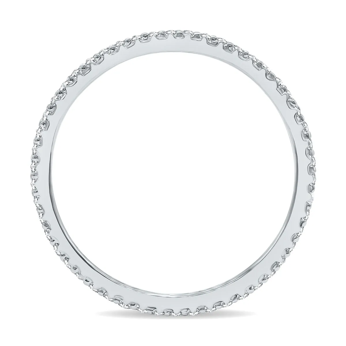 1/2 Carat TW Double Row Diamond Eternity Band in 10K White Gold sold by Zulily product image thumbnail 3