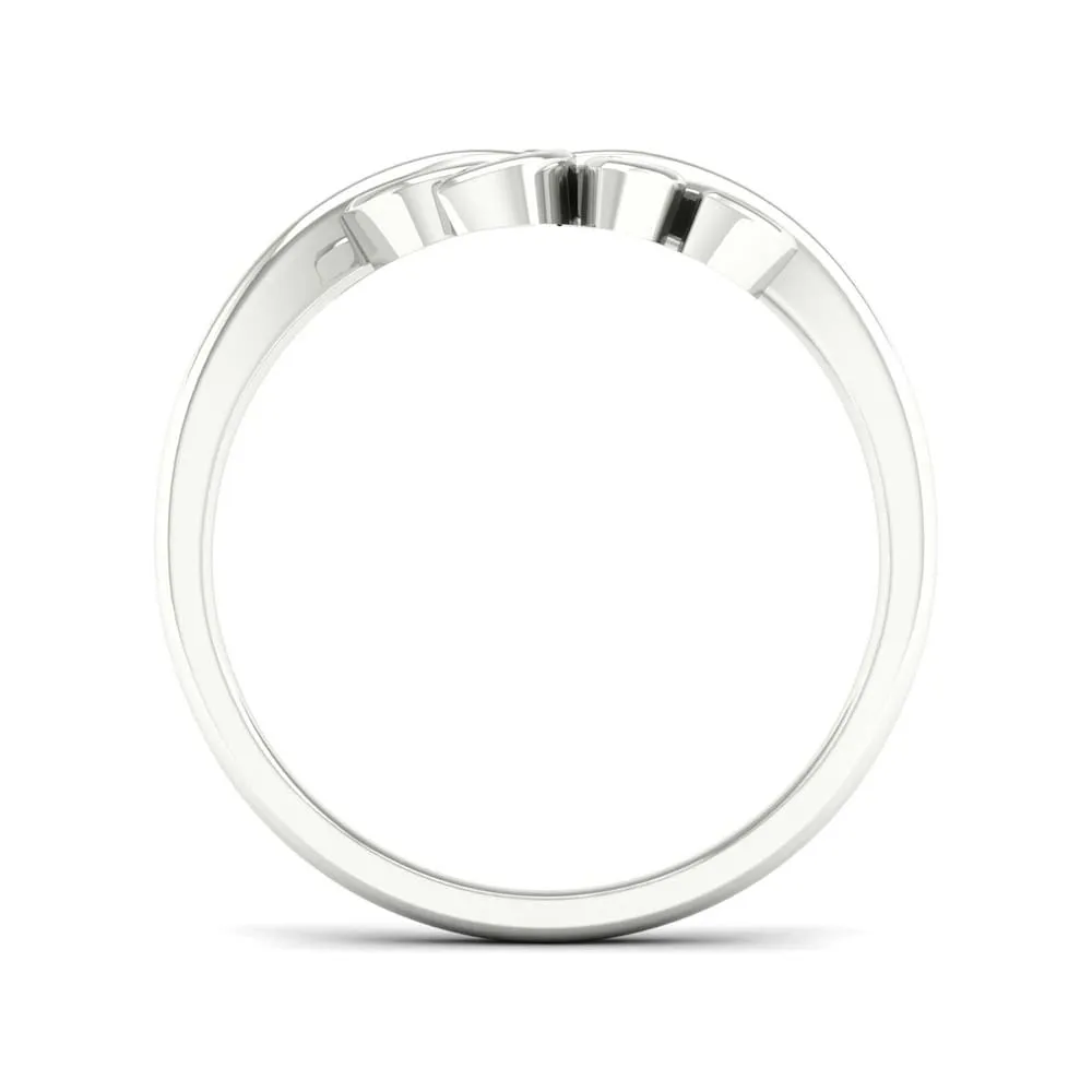 De Couer 10k Gold 1/10ct TDW Diamond Bypass Leaf Fashion Ring sold by Zulily product image thumbnail 3