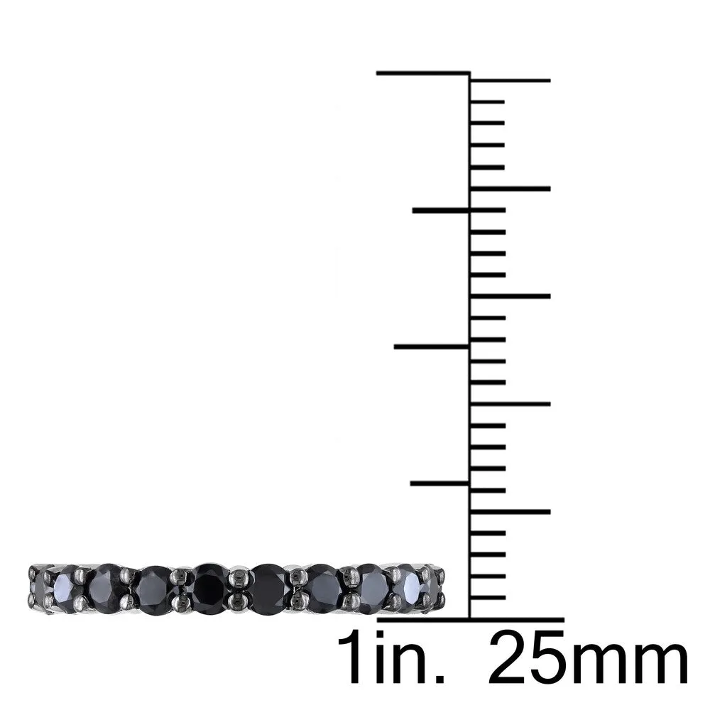 Miadora 14k White Gold 2ct TDW Black Diamond Eternity Ring sold by Zulily product image thumbnail 3
