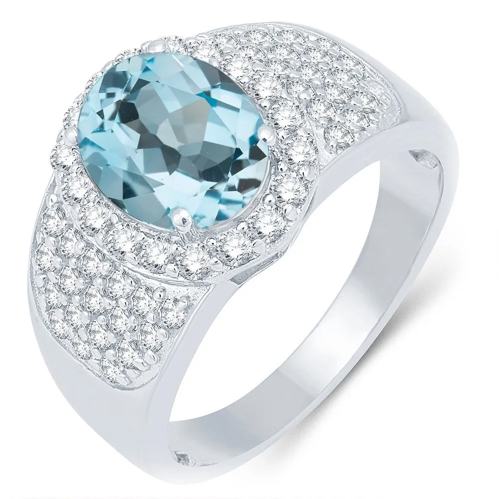 Sterling Silver 4.52ct Sky Blue Topaz & White Topaz sold by Zulily product image thumbnail 2