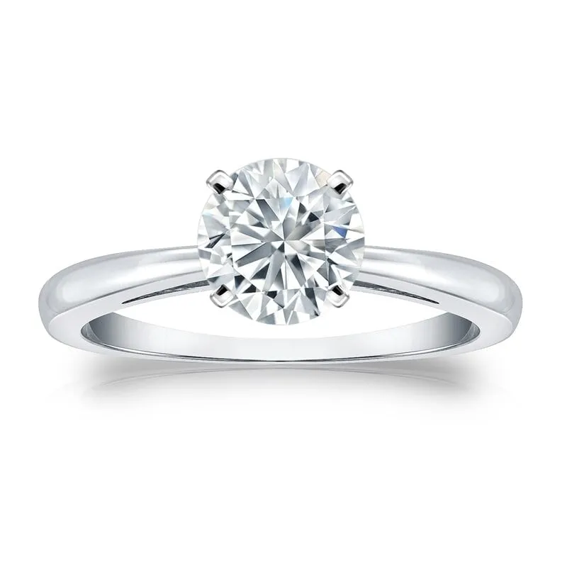 Auriya 1 carat TDW Round Solitaire Diamond Engagement Ring 14K Gold GIA Certified sold by Zulily