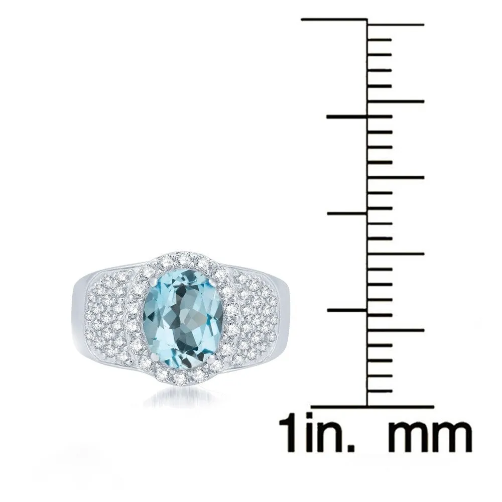 Sterling Silver 4.52ct Sky Blue Topaz & White Topaz sold by Zulily product image thumbnail 3