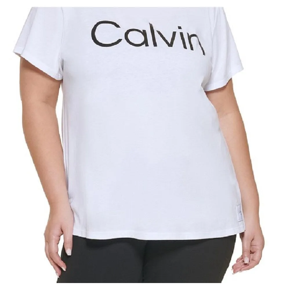 Calvin Klein Women's Logo Graphic T Shirt White Size 2X sold by Zulily product image thumbnail 3