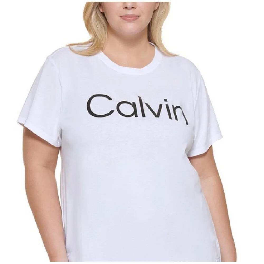 Calvin Klein Women's Logo Graphic T Shirt White Size 2X sold by Zulily product image thumbnail 2