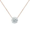 Auriya 14-karat Gold 0.90ctw Round Solitaire Lab Grown Diamond Necklace 4-Prong (D-E VVS) - 0.90 sold by Zulily