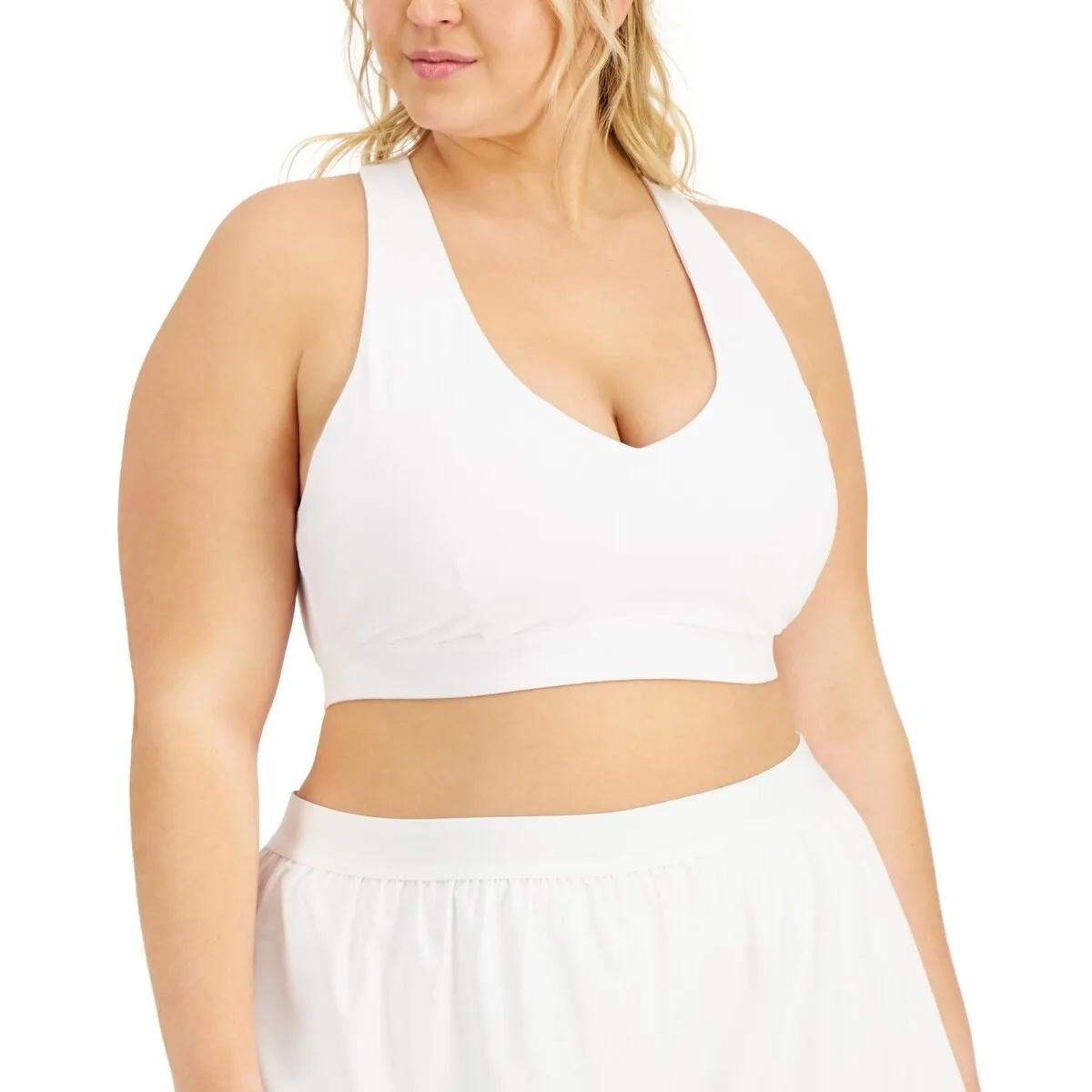 ID Ideology Women's Match Set Sports Bra White Size 2X sold by Zulily