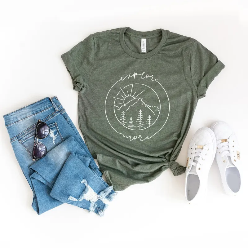Explore More Circle Short Sleeve Crewnneck Tee sold by Zulily