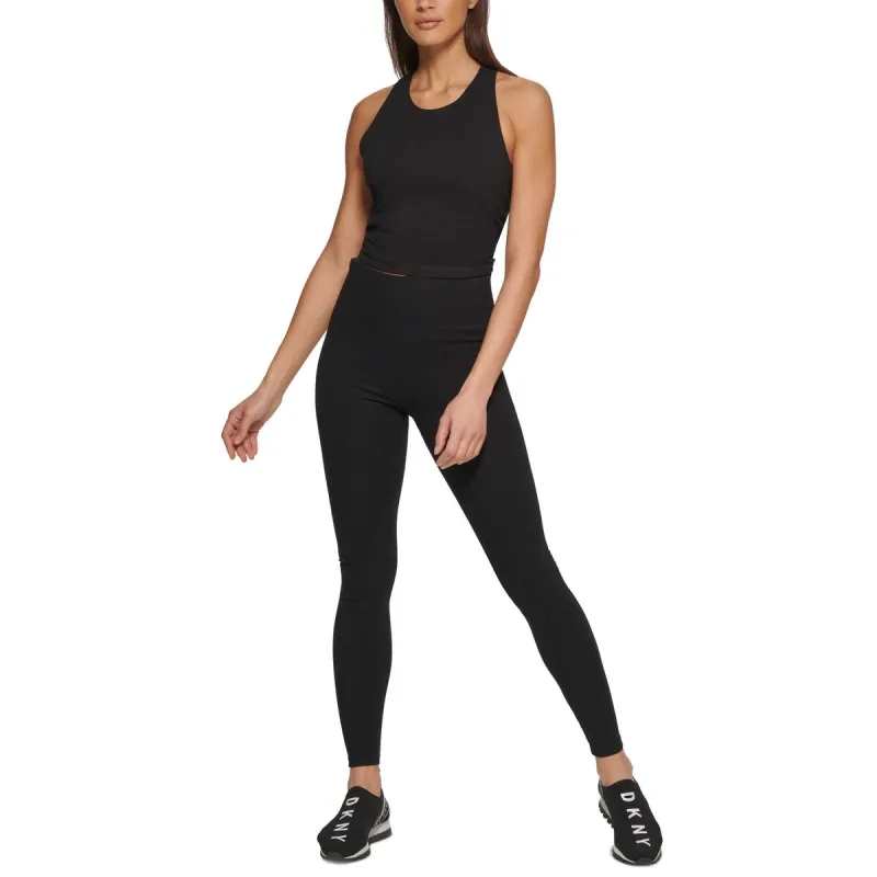 DKNY Women's Metallic Logo Cropped Tank Top Black Size Small sold by Zulily