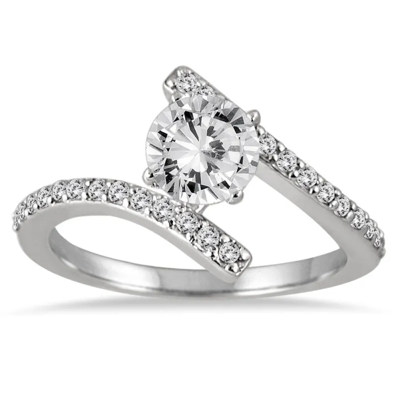 AGS Certified 1 Carat TW Diamond Engagement Ring in 14K White Gold (J-K Color, I2-I3 Clarity) sold by Zulily