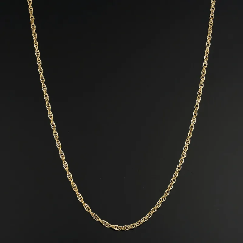 Solid 14k Yellow Gold Filled 2.4 mm Double Cable Link Chain Necklace (16, 18, 20, 24 or 30 inches) sold by Zulily
