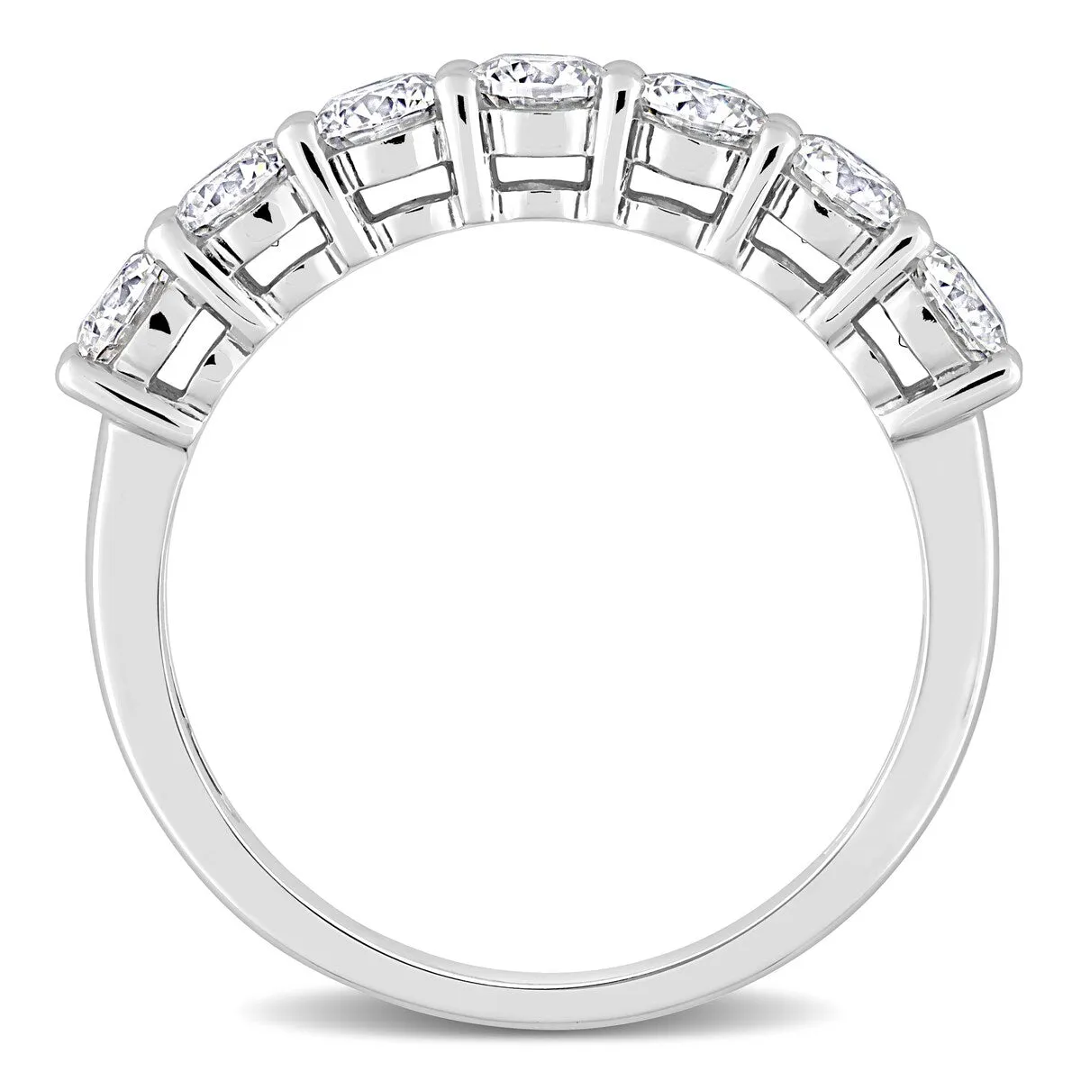 Miadora 1ct DEW Moissanite Stackable Semi-Eternity Band Ring in 10k White Gold sold by Zulily product image thumbnail 5