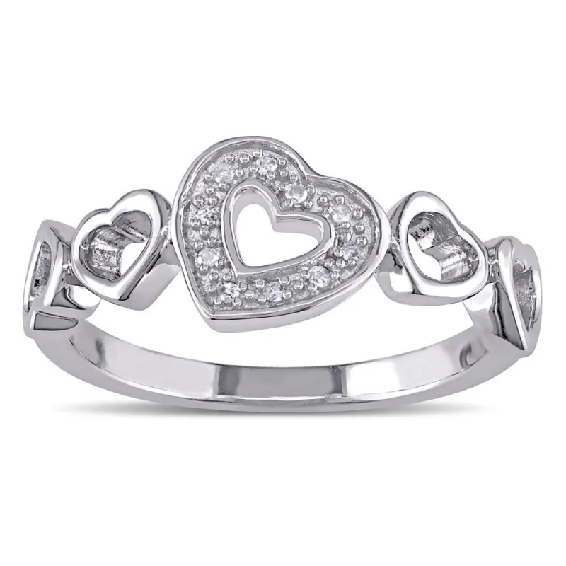 Miadora Sterling Silver Diamond Accent Heart Ring sold by Zulily