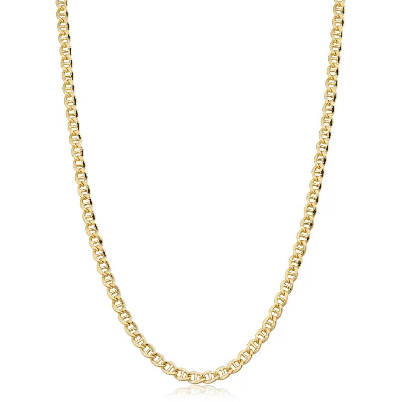14k Yellow Gold Filled 4.3 mm Mariner Link Chain Necklace For Men and Women sold by Zulily