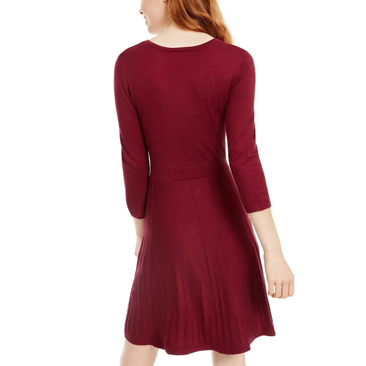 Bcx Women's Grommet-Waist Fit & Flare Dress Red Size Medium sold by Zulily product image thumbnail 2