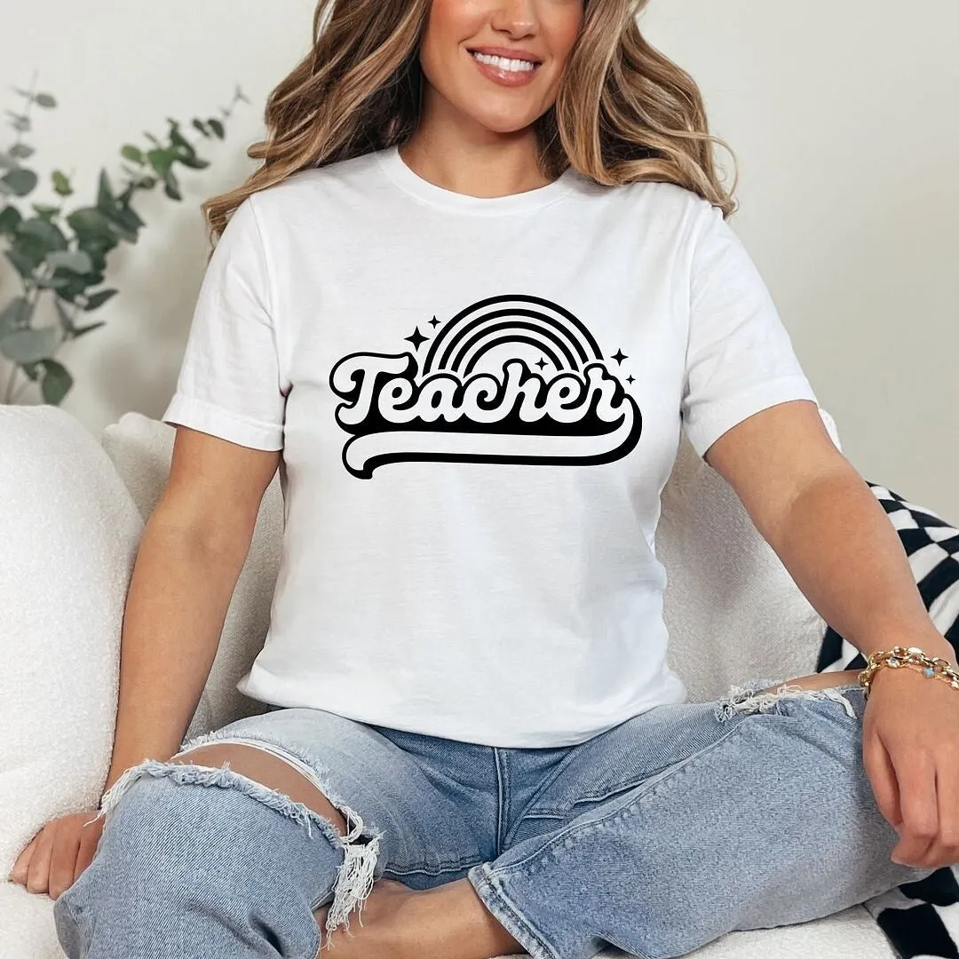 Teacher Rainbow Short Sleeve Tee sold by Zulily product image thumbnail 3