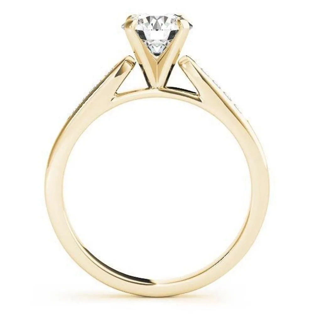 Auriya 14k Gold Classic 1 1/2ct Round Moissanite and Diamond Engagement Ring 1/10ctw sold by Zulily product image thumbnail 5