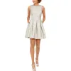 Vince Camuto Women's Metallic Mini Cocktail Dress Gold Size 8 sold by Zulily