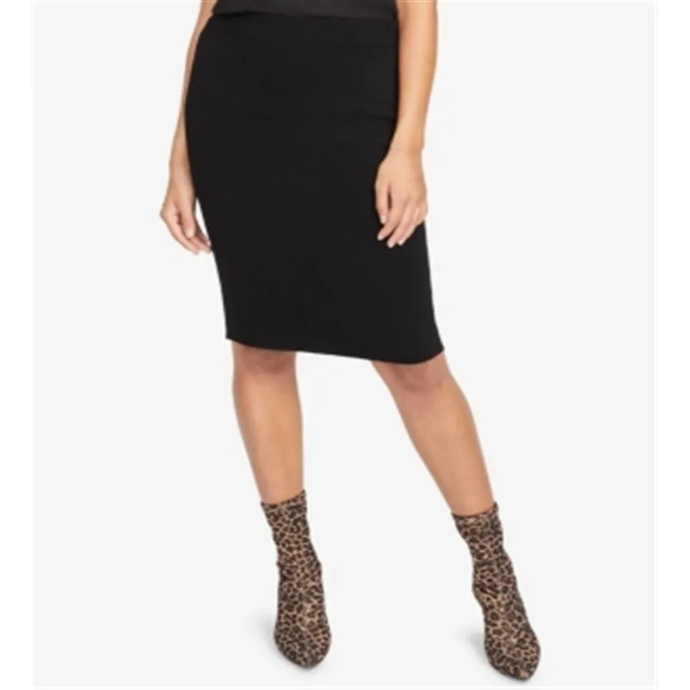 Rachel Roy Women's Knee Length Pencil Skirt Black Size Medium sold by Zulily