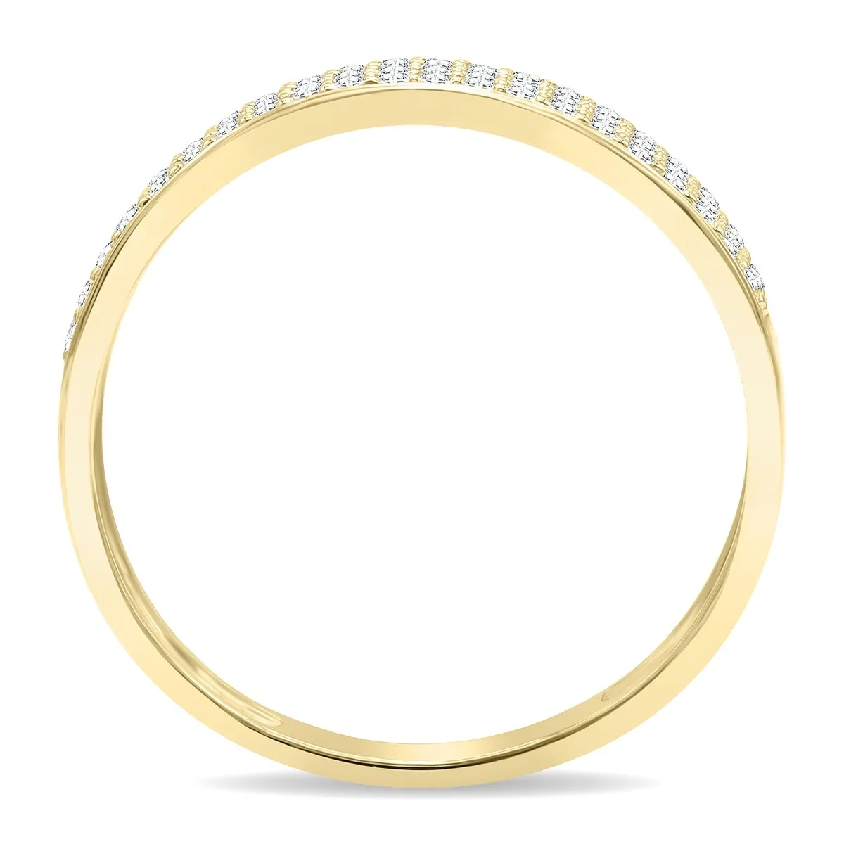 Women's 1/3 Carat TW Round Diamond Rave Wedding Band in 10K Yellow Gold sold by Zulily product image thumbnail 3