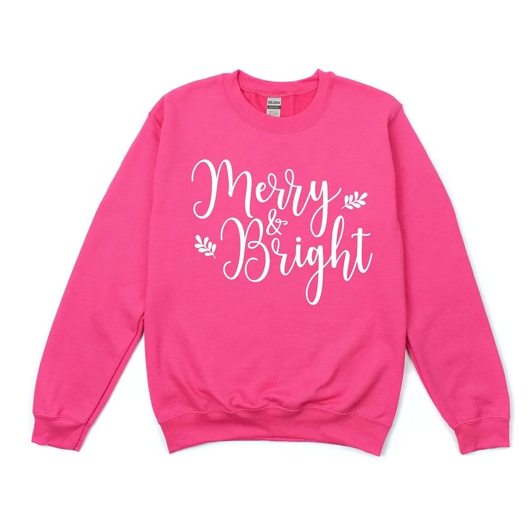Merry and Bright Cursive Graphic Sweatshirt sold by Zulily product image thumbnail 2