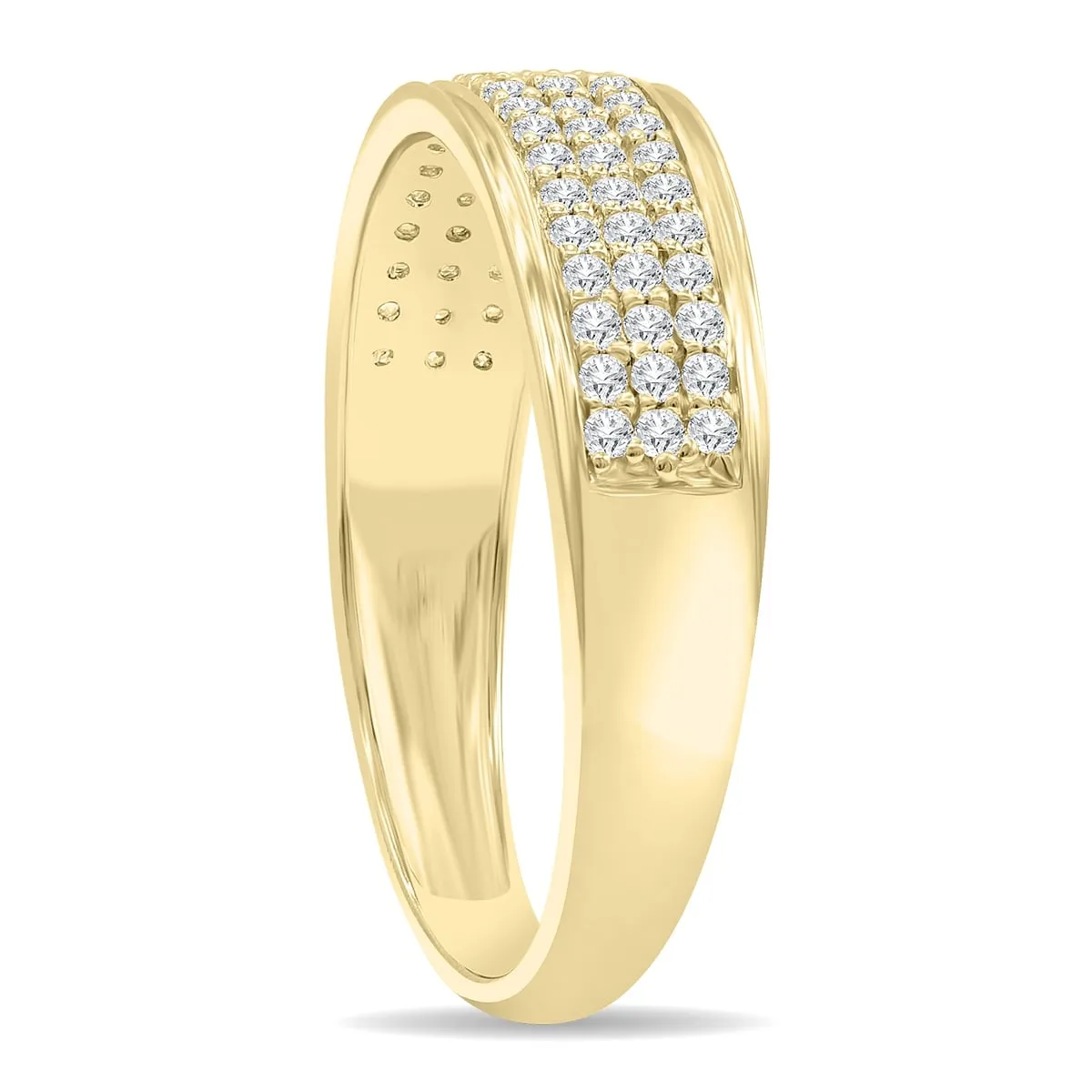 Women's 1/3 Carat TW Round Diamond Rave Wedding Band in 10K Yellow Gold sold by Zulily product image thumbnail 2