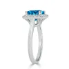 Auriya 1 3/4ct Princess-cut Swiss Blue Topaz Halo Diamond Engagement Ring 1/3ctw 14k Gold sold by Zulily