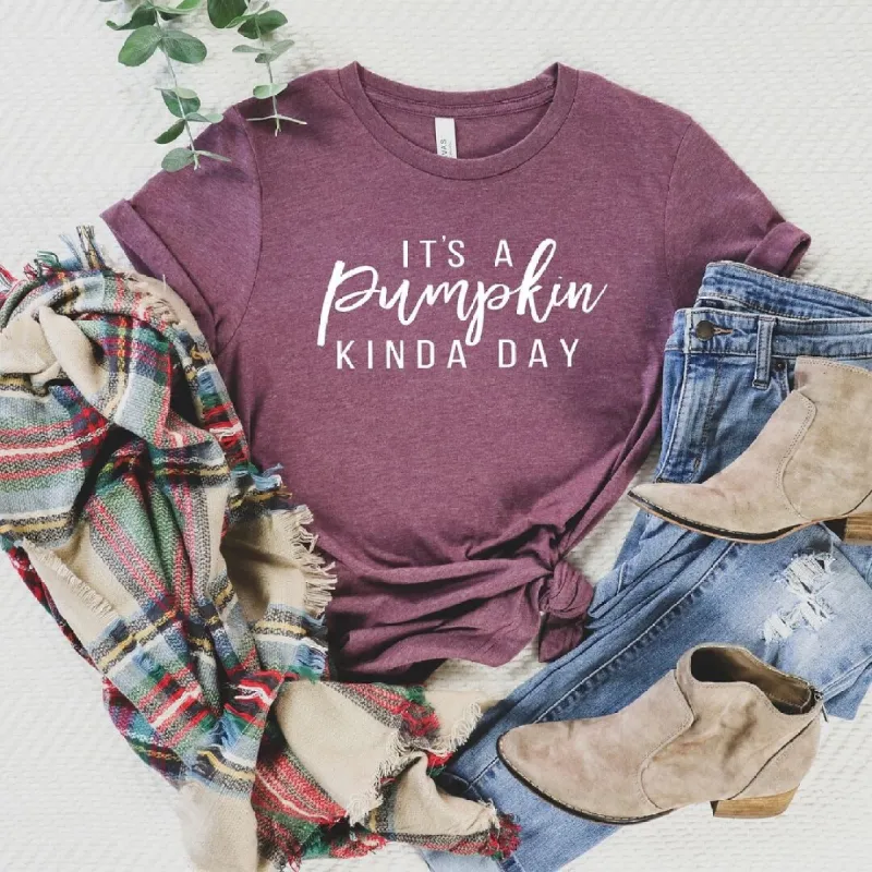 It's A Pumpkin Kinda Day Short Sleeve Tee sold by Zulily