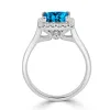 Auriya 1 3/4ct Princess-cut Swiss Blue Topaz Halo Diamond Engagement Ring 1/3ctw 14k Gold sold by Zulily
