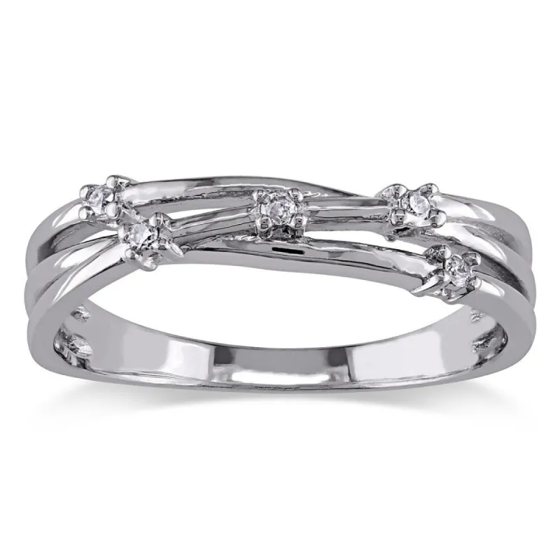 Miadora Sterling Silver Diamond Fashion Ring made by Zulily