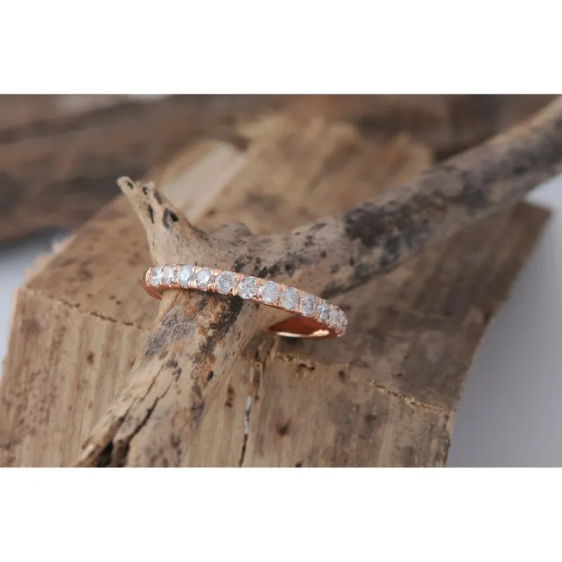 De Couer IGI Certified 14k Rose Gold 1/2ct TDW Wedding Band sold by Zulily