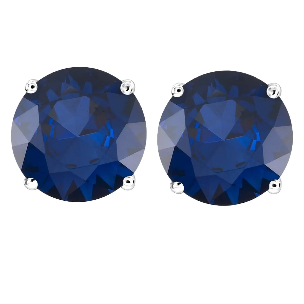 V3 Jewelry 2ct Sterling Silver Blue Sapphire Stud Earring for Women sold by Zulily product image thumbnail 2