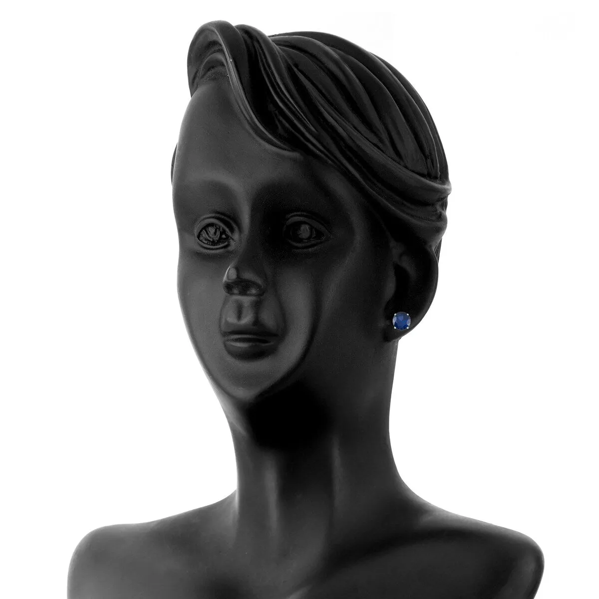 V3 Jewelry 2ct Sterling Silver Blue Sapphire Stud Earring for Women sold by Zulily product image thumbnail 4