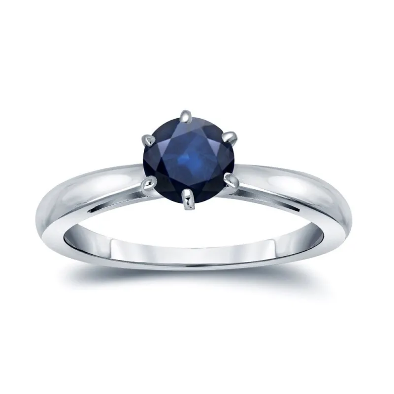 Auriya 14k Gold Blue Sapphire Solitaire Engagement Ring 1/2ct TGW sold by Zulily