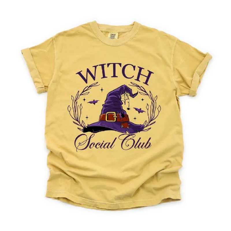 Witch Social Club Purple Hat Garment Dyed Tee sold by Zulily
