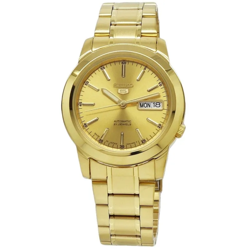 Seiko Men's SNKE56J1 Seiko 5 Gold-Tone Stainless Steel Watch made by Seiko