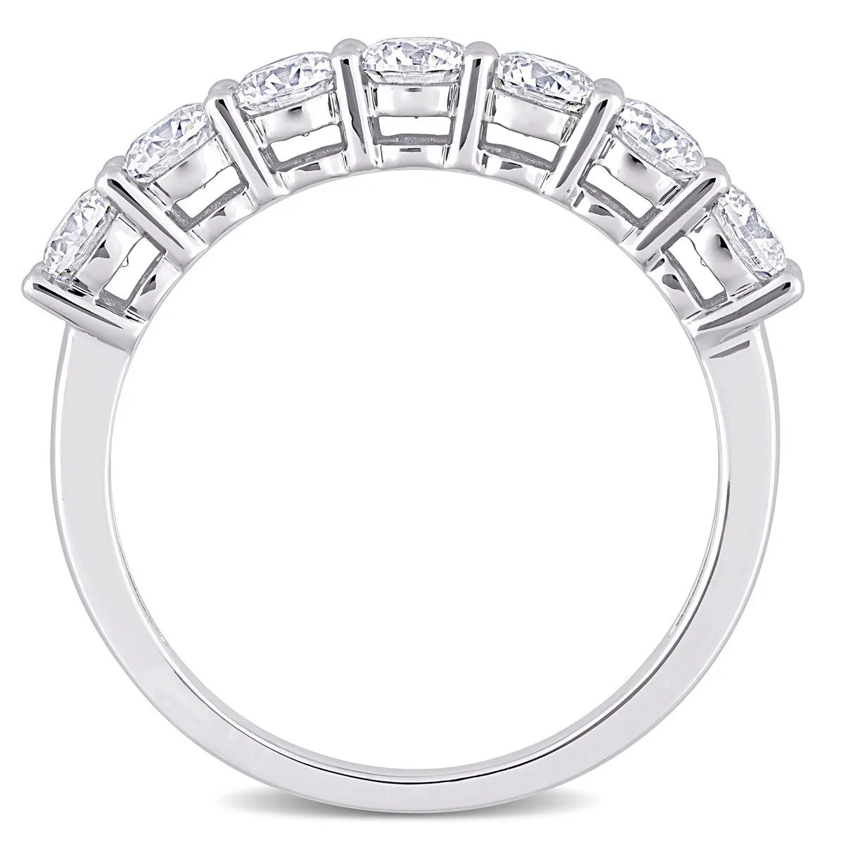Miadora 1ct DEW Moissanite Semi-eternity Sterling Silver Anniversary Band sold by Zulily product image thumbnail 5