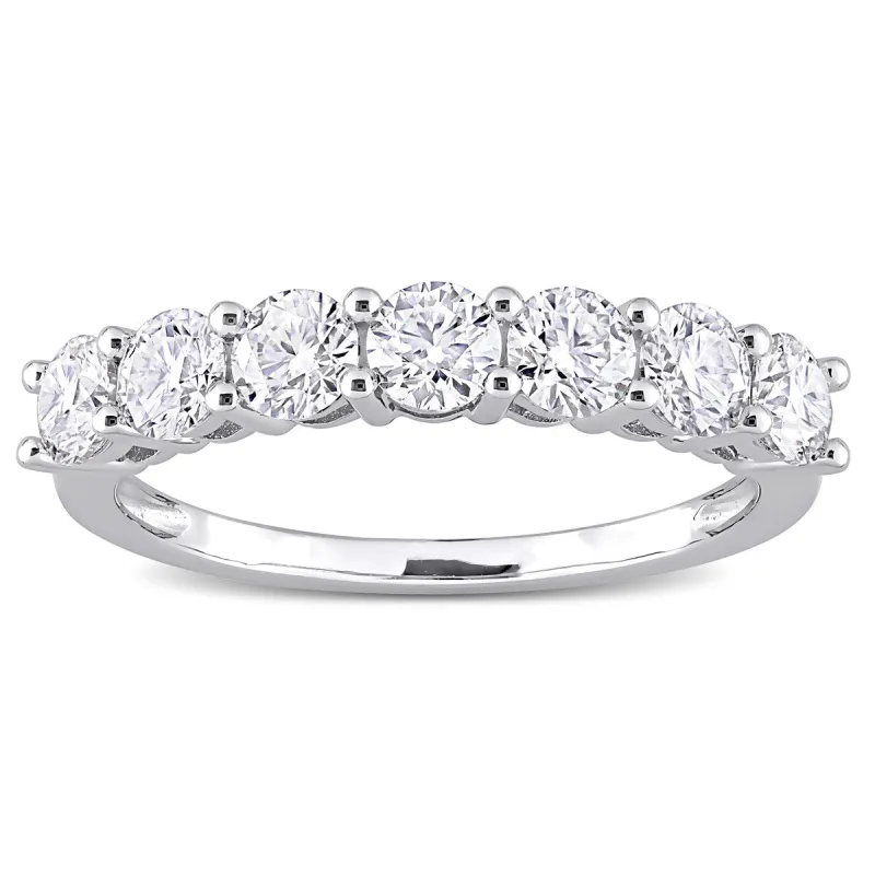 Miadora 1ct DEW Moissanite Semi-eternity Sterling Silver Anniversary Band sold by Zulily