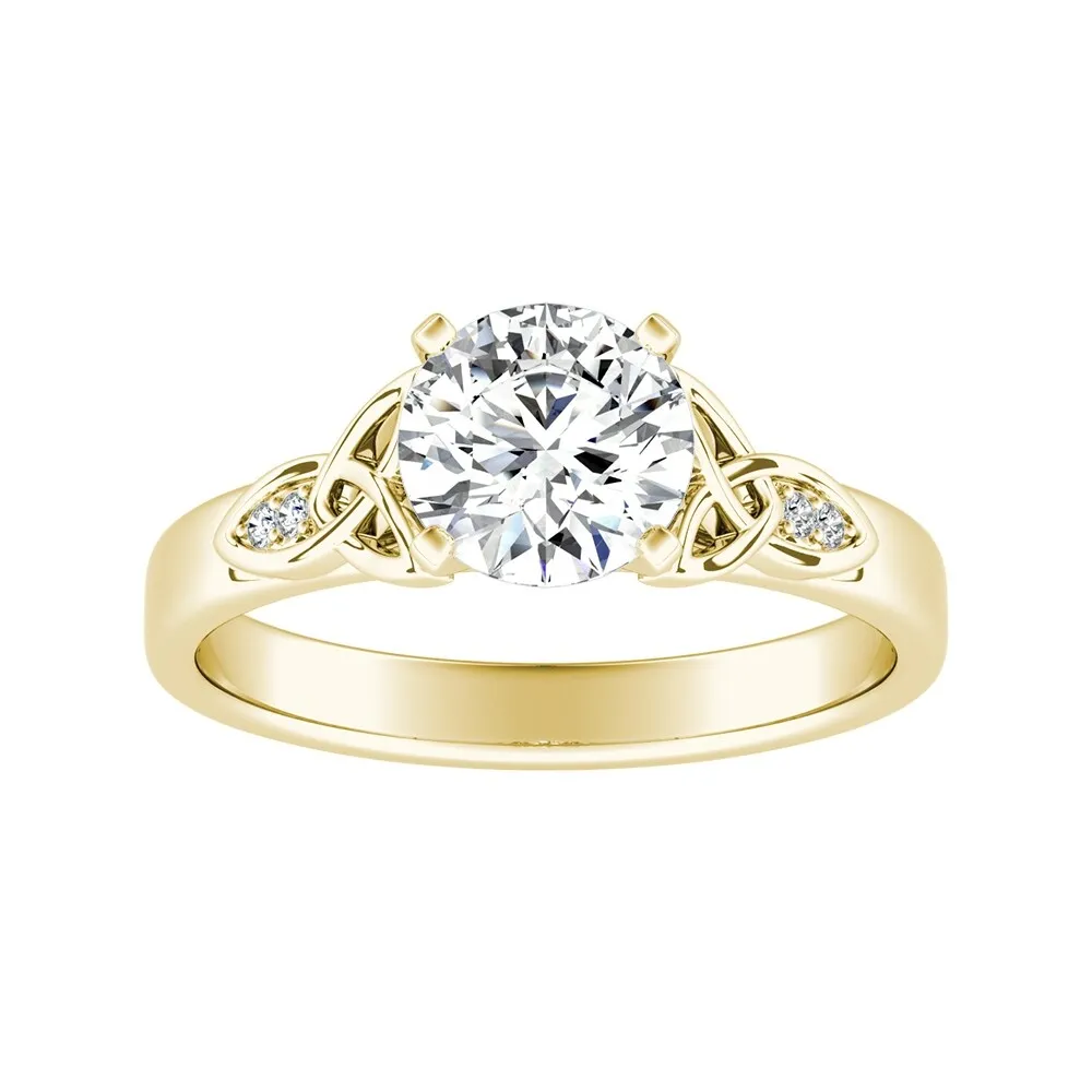 Auriya 14k Gold Modern 1/2ct Round Moissanite Engagement Ring sold by Zulily product image thumbnail 4