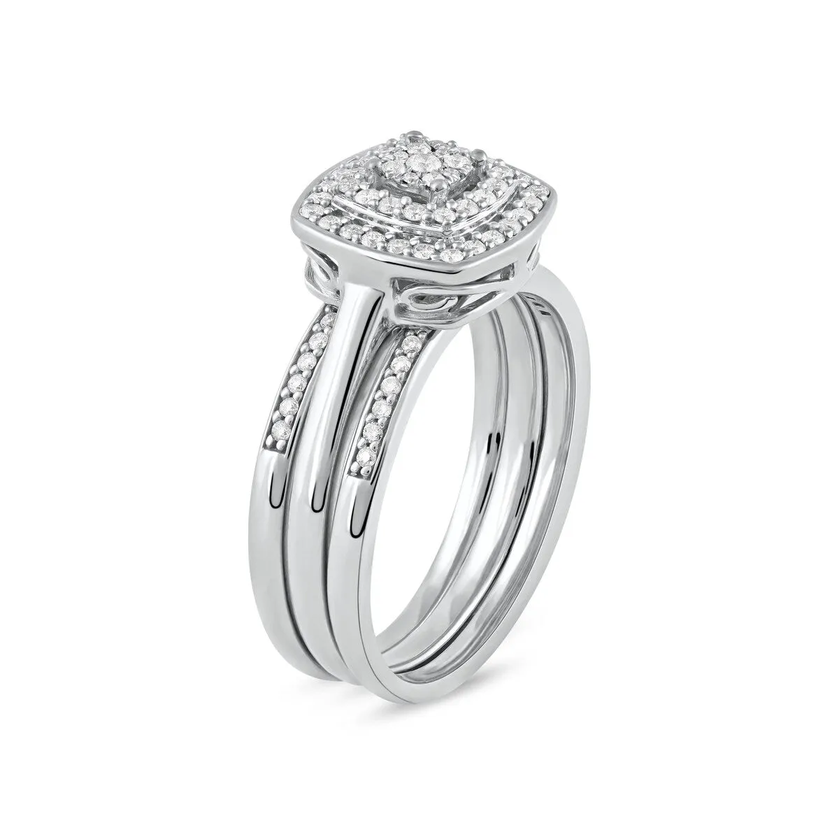 De Couer IGI Certified 2/5ct TDW Diamond Cluster Halo Ring sold by Zulily product image thumbnail 4