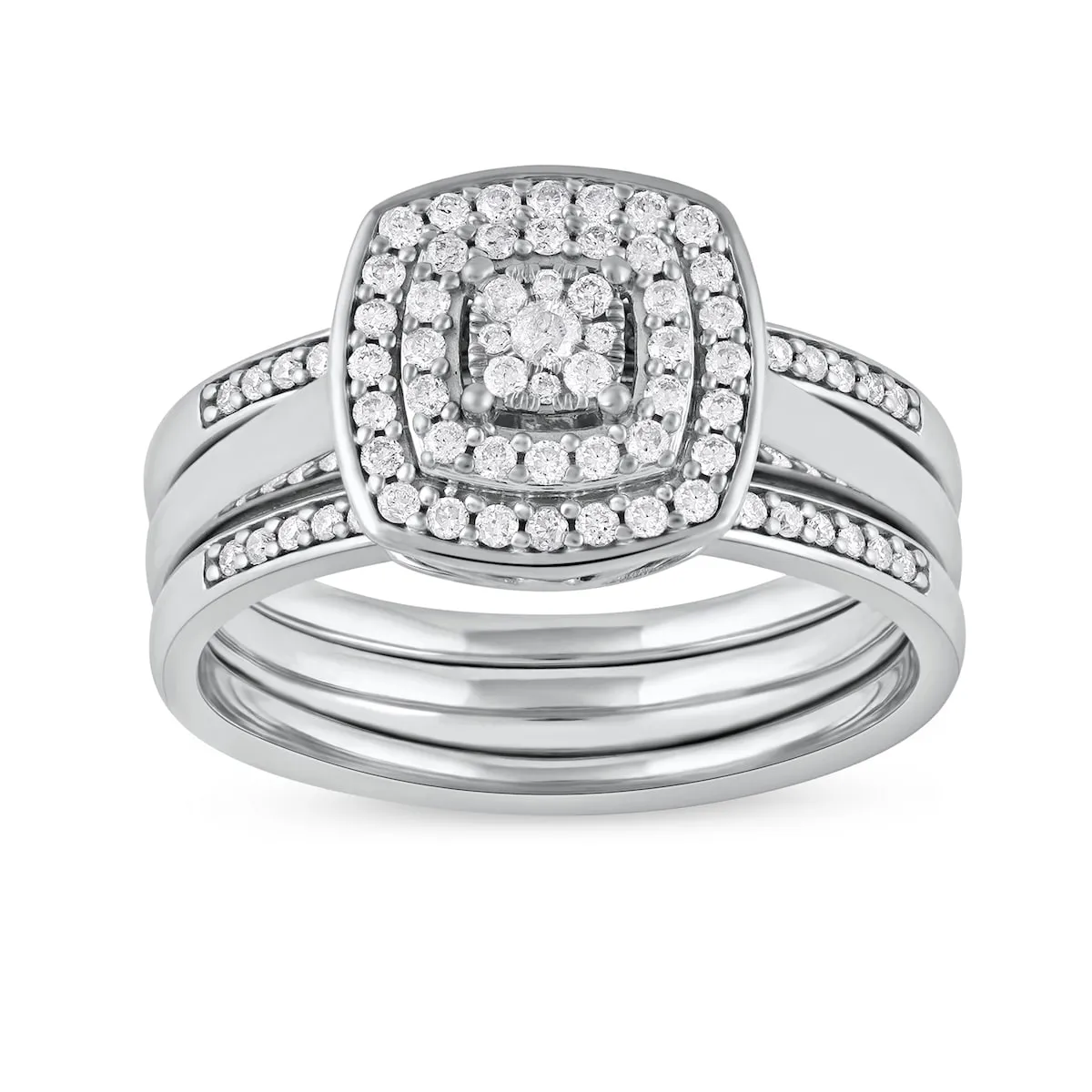 De Couer IGI Certified 2/5ct TDW Diamond Cluster Halo Ring sold by Zulily product image thumbnail 3