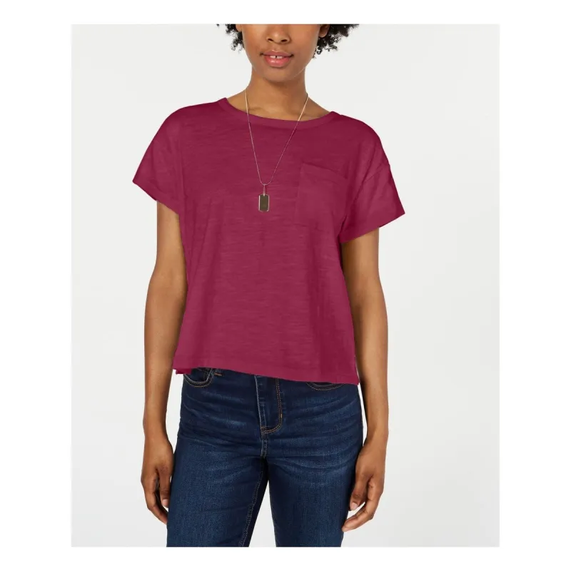 Ultra Flirt Junior's Cotton T-Shirt Maroon Size M sold by Zulily