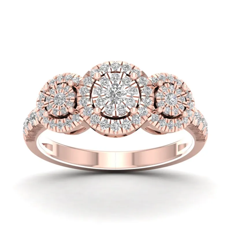 De Couer 1/2ct TDW Diamond Cluster Ring - Pink sold by Zulily