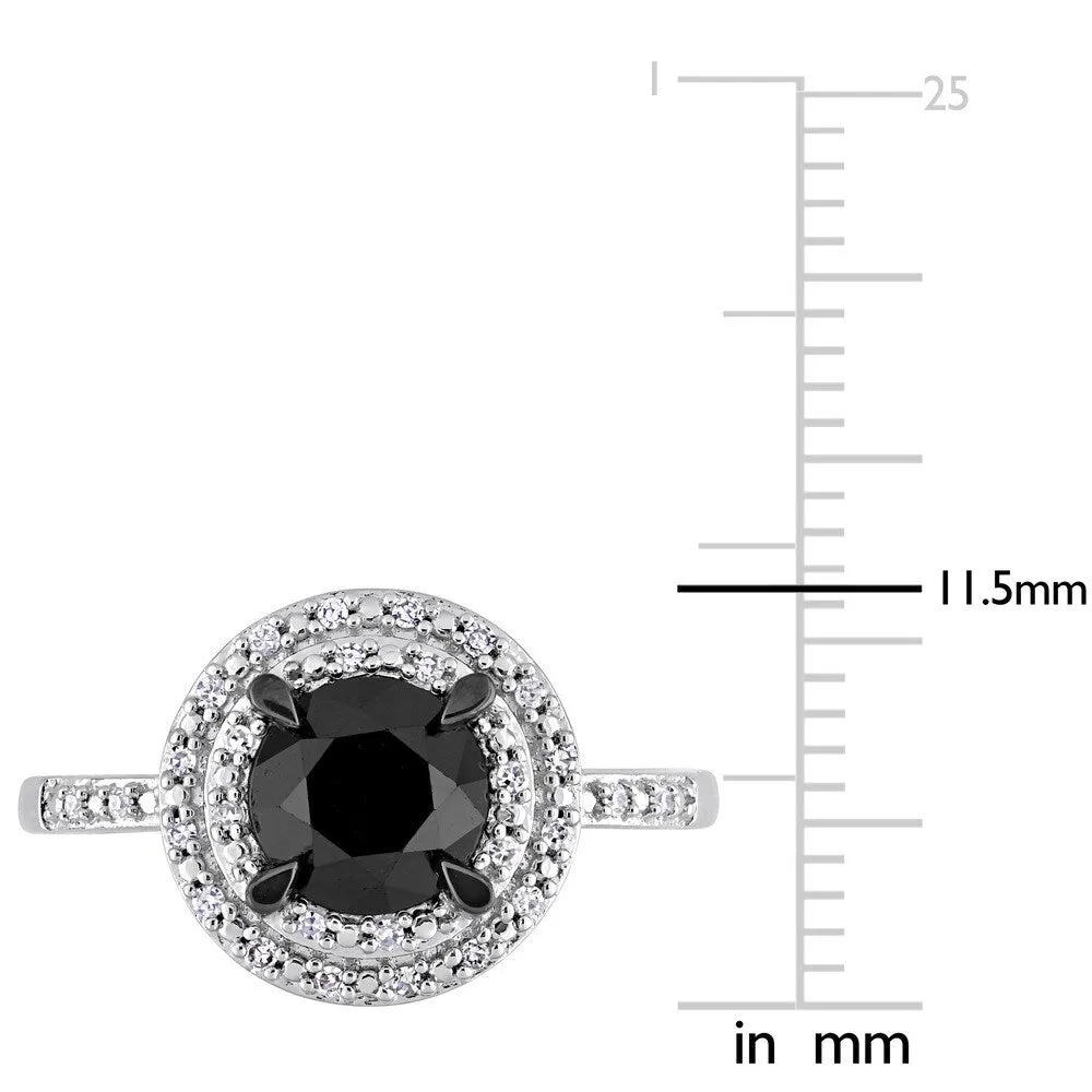 Miadora Signature Collection Signature Collection 14k White Gold 1-5/8ct TDW Black and White Diamond sold by Zulily product image thumbnail 4