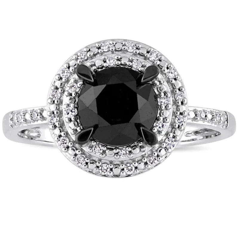 Miadora Signature Collection Signature Collection 14k White Gold 1-5/8ct TDW Black and White Diamond sold by Zulily